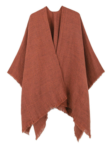 Textured Blanket Poncho - Shopmossrose